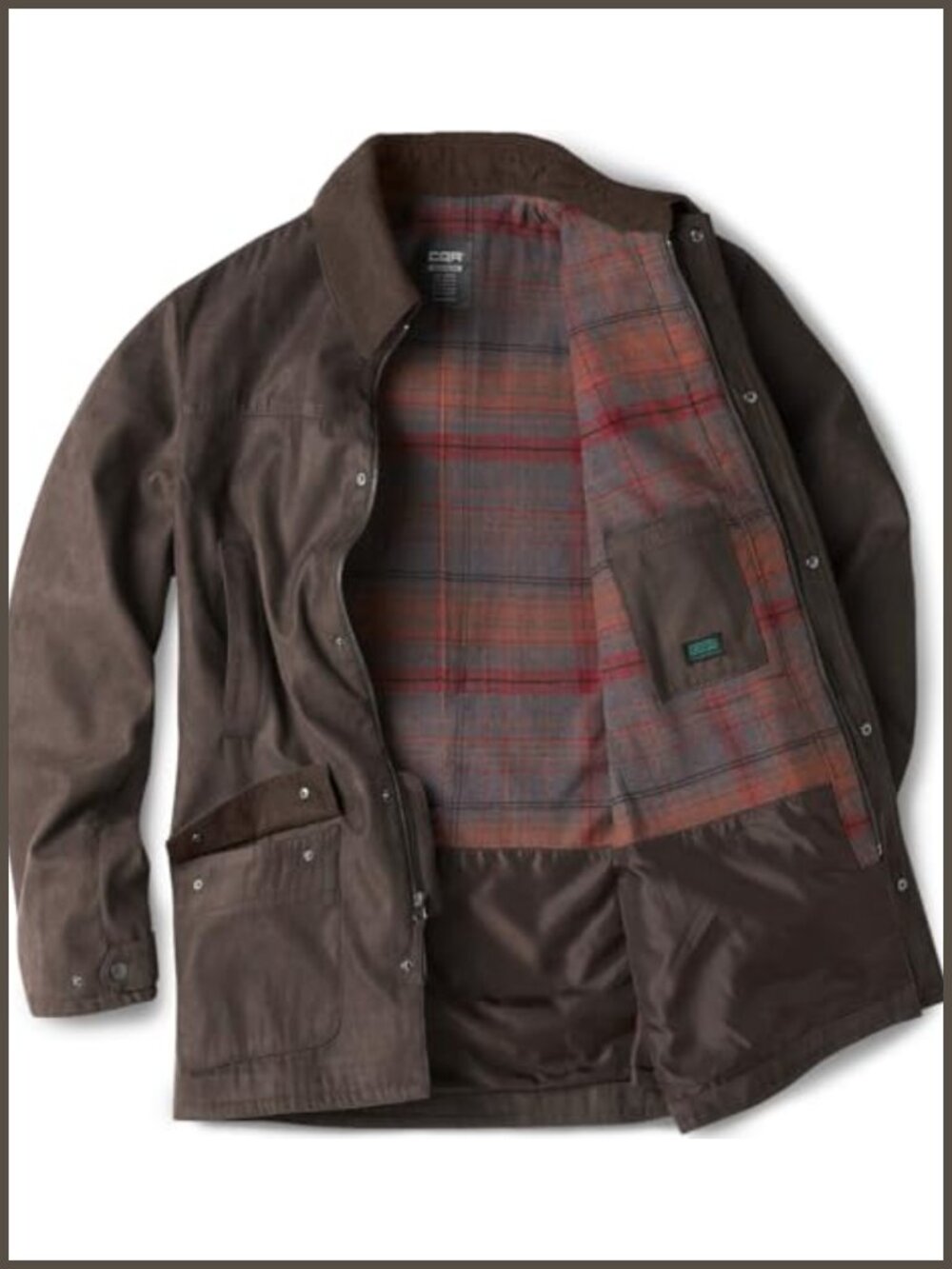 Plaid Flannel Shirt Jacket Long Sleeve Warm Cotton Coat